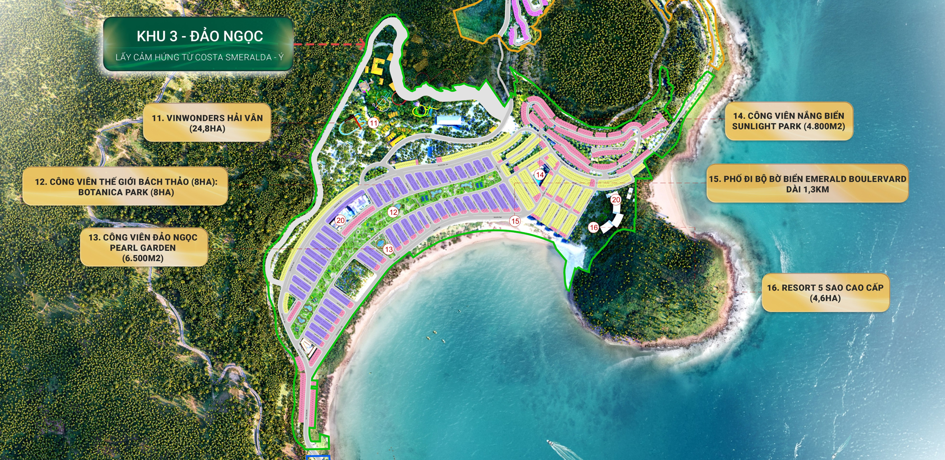 Mặt bằng Phân khu Đảo Ngọc Vinhomes Làng Vân
