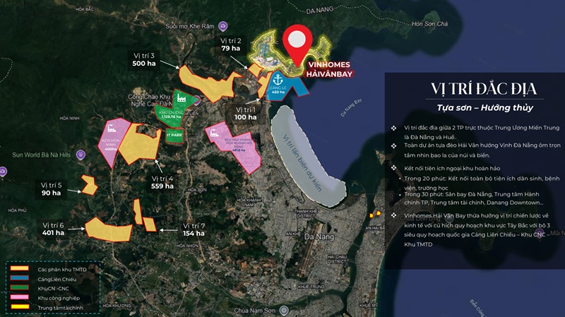 Vị trí Vinhomes Hải Vân Bay