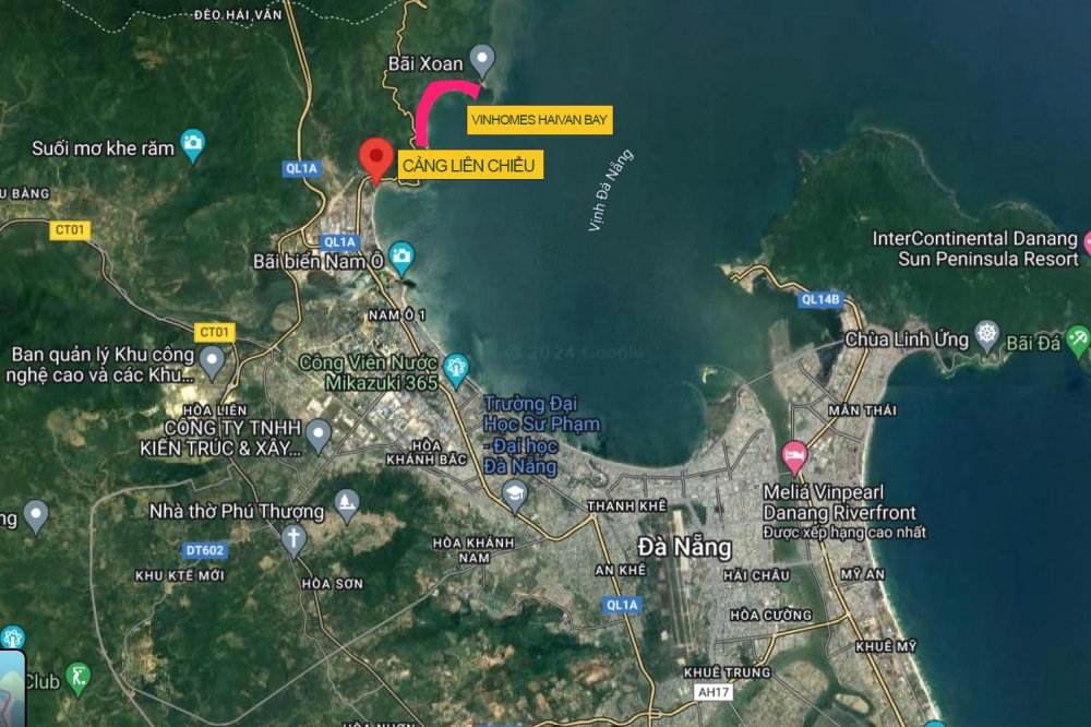 Vị trí Vinhomes Hải Vân Bay - Tọa độ vàng bên vịnh biển Làng Vân 3 vi tri vinhomes hai van bay 2
